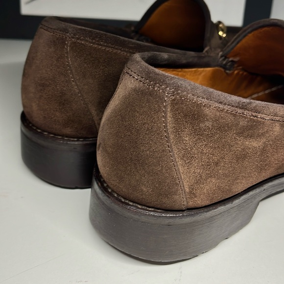 GUCCI Horsebite Brown Loafers With Rubber Soles Men’s Size 9D - Picture 11 of 16